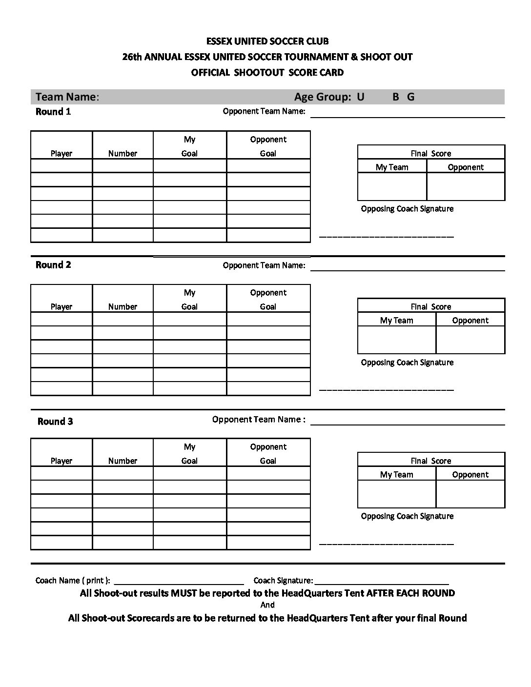 Click here to download a PDF of a Score Card.